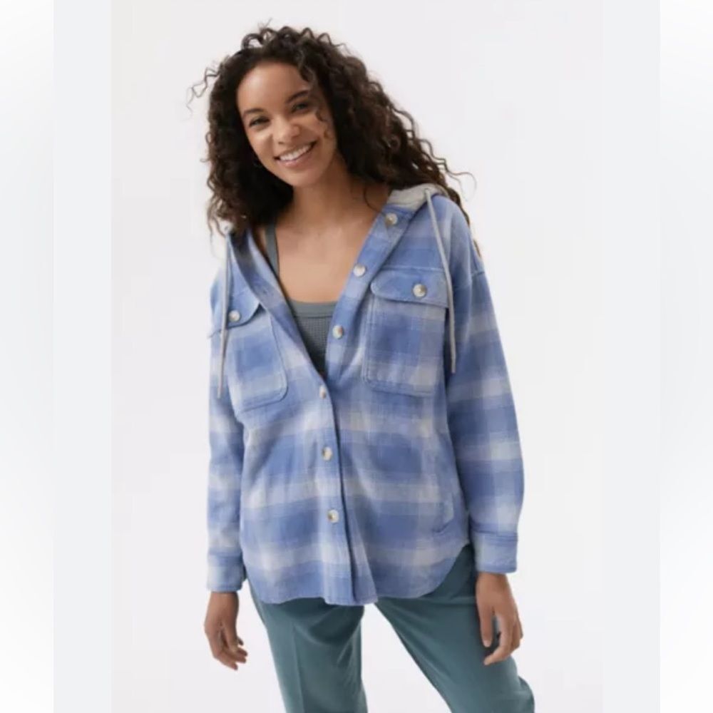 BDG Urban Outfitters Lydia Hooded Shirt Jacket Womens Size Medium